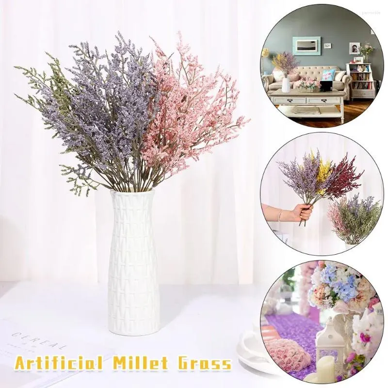 Decorative Flowers Nice Bouquet Party Supplies Home Decoration Artificial Millet Grass Simulation Flower Lifelike Eyebright Floral