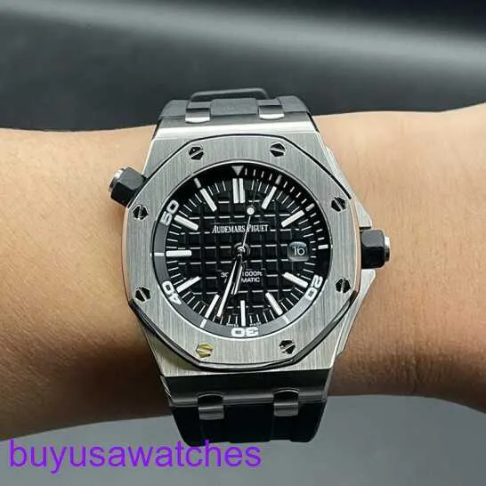 AP Armband Uhr Montre Royal Oak Offshore -Serie Watch Mens 42 mm Durchmesser Automatische mechanische Präzision Stahl Gummi Fashion Casual Luxus