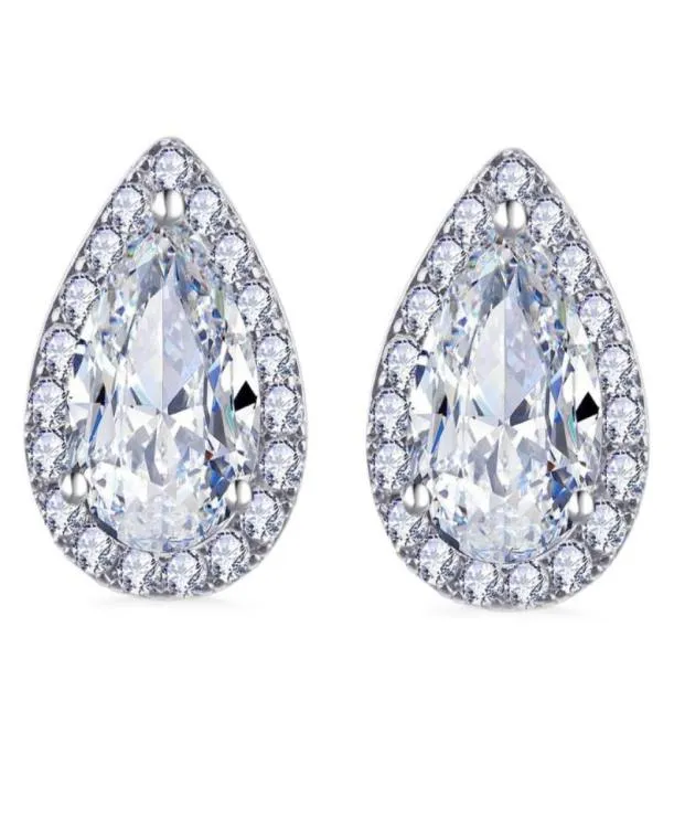 Stud Bettyue Whole Pear Shape Cubic Cyrricon For Woman Bridal Wedding Party Prezentsstudstud9207970