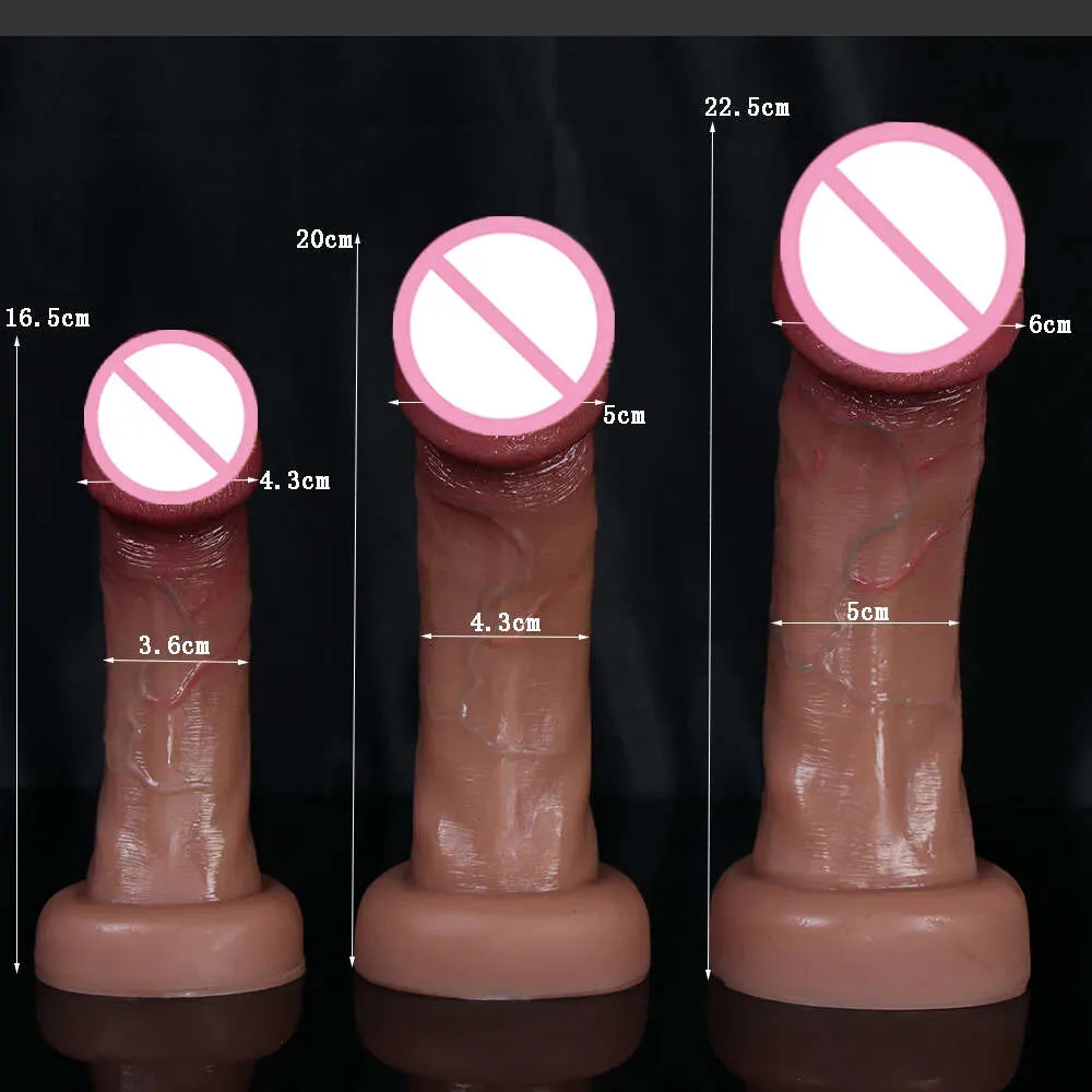 3 Size Realistic Big Glans With Suction Cup Dildos Vagina Anal sexy Toys For Woman Strapon Soft Penis Butt Plug Cock Masturbator