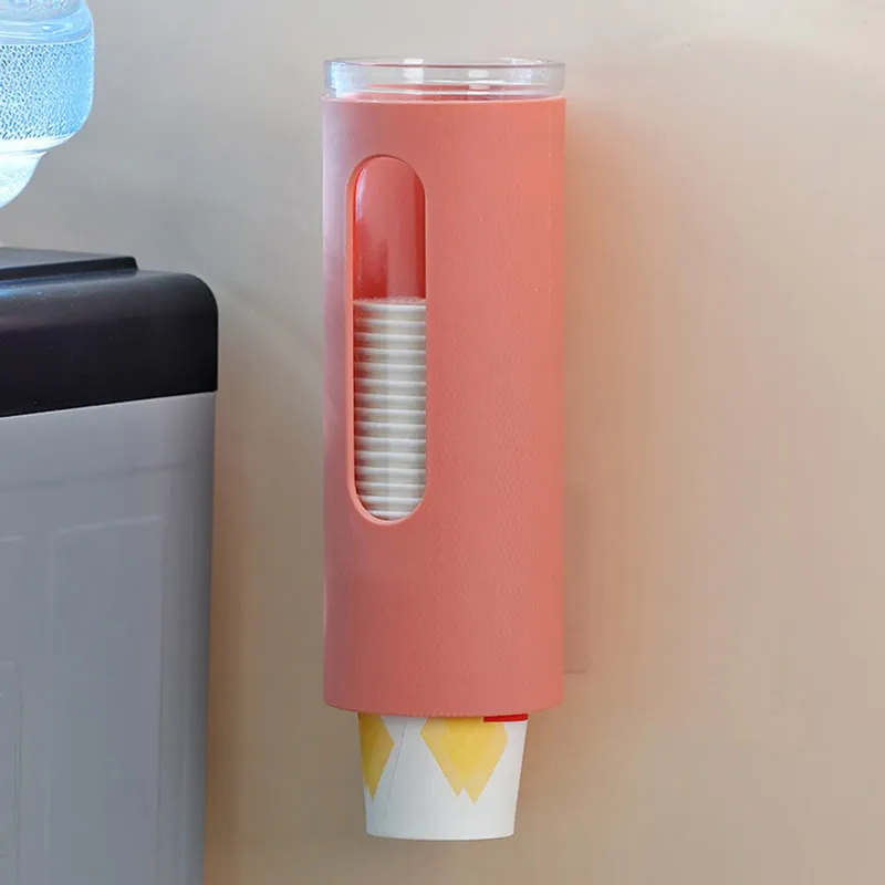 Keukenopslag wegwerpbekerhouder plastic fetcher laat automatisch de remover thuiskantoor muur hangend papier laten vallen