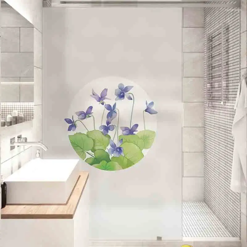 Raamstickers Droomtaal Flower Frosted Glass Sticker Blackout Badkamer Kantoor Keuken Chinees Chinees