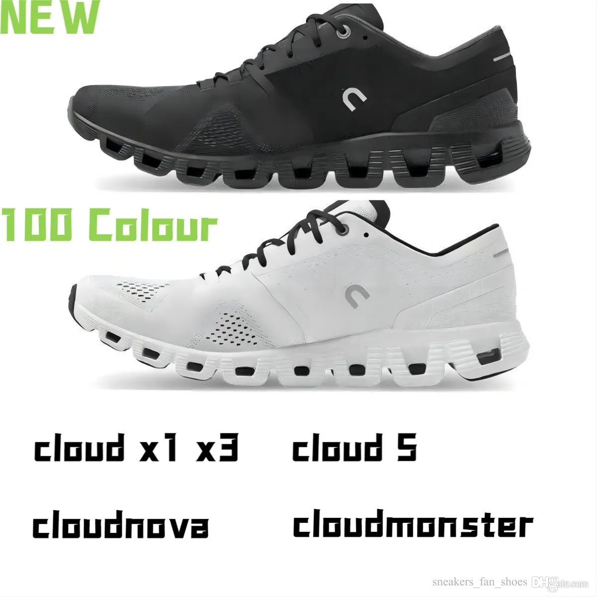 2024 Cloud X 1 Schicht X3 Cloudmonster Mon Woman Cloudnovas Cloud 5 atmungsaktive Outdoor-Schuhe Leichte Wolken Forman Frauen Männer.S Designerschuhe EUR 36-45