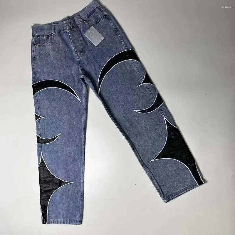 Jeans masculin 2024 Brand Thug Club Denim Zipper Slim Fit Straight Pant Cotton Pants Comfort Casual Size S-XL # U54