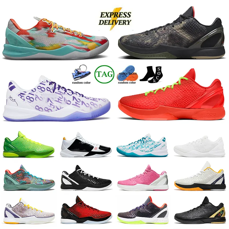 MAMBA Protro 6 Protros 8 Scarpe da basket Designer Uomini Donne Grinch Grinches Reverse Grinches Venezia Beach Italiano Camo LB20 Eybl White Court Purple Del Sol Sneaker