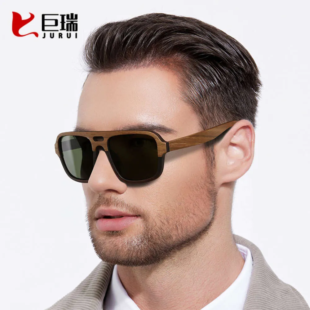 Large Frame Walnut Glasses, Fashionable Handmade Polarized Sunglasses, Solid Wood Frame, Sun Protection Glasses