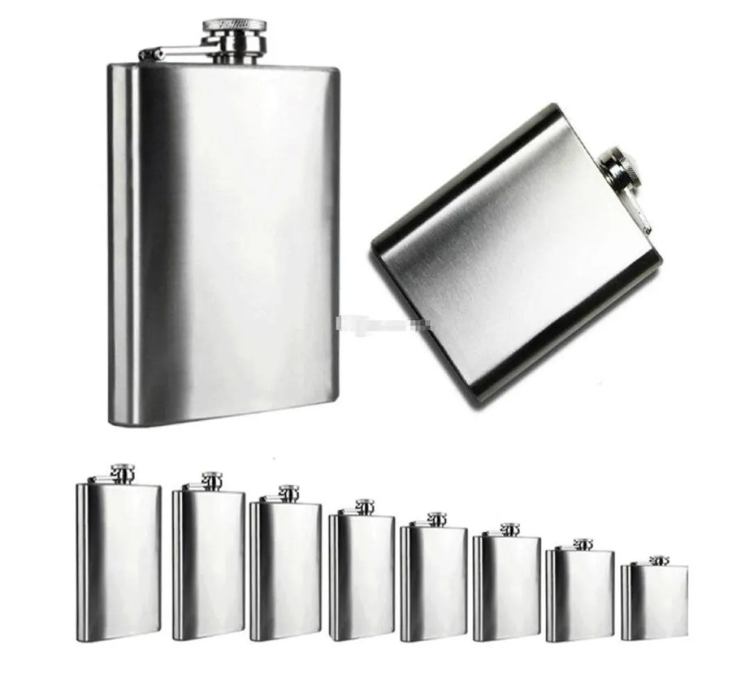 1 oz 2 oz 3 oz 4oz 5oz 6oz 7oz 8oz 9oz 10oz18oz18ozhip flasks jug stainless Steel Pocket Flagon Alcohe Whiskey Riquor Crigk Cap Drinkw5705663