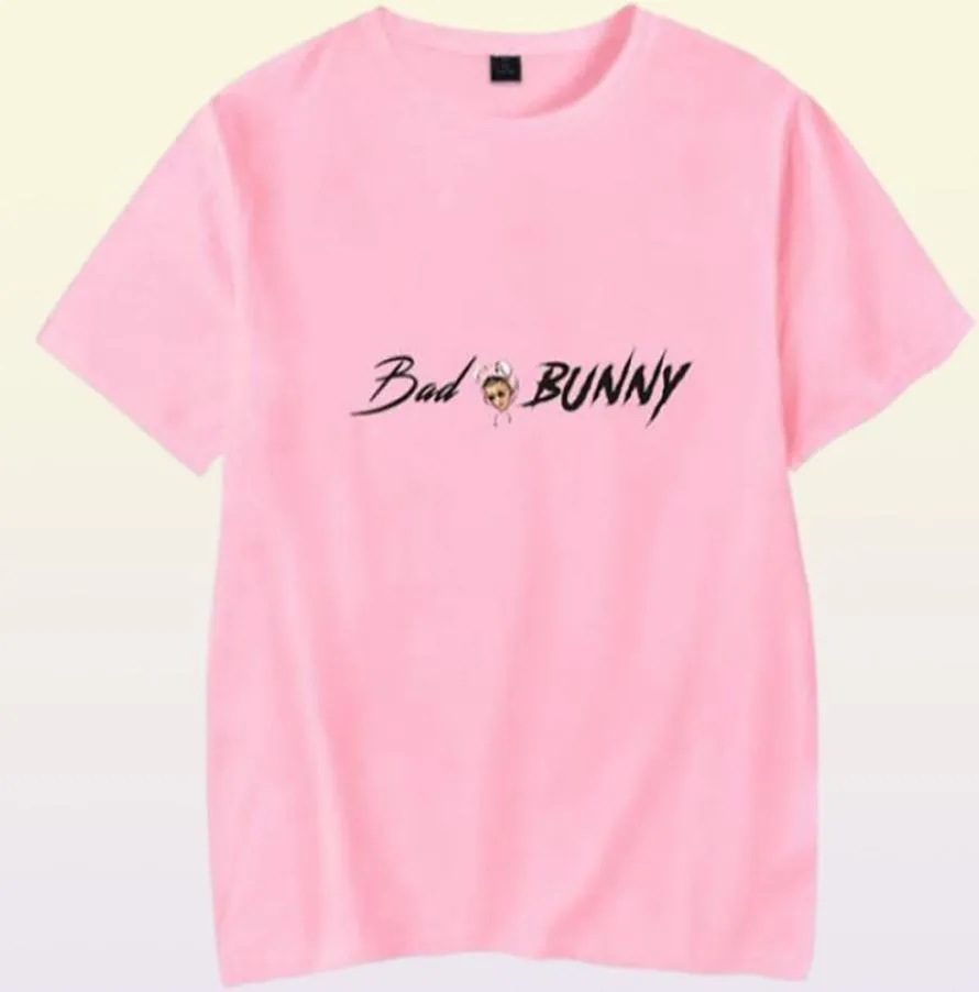 Badbunny Bad Bunny surdimensionné T-shirt Femmes Men Harajuku 100 Coton Colaire à manches Vintage Rap Hip Hop Tshirt Homme Streetwear1267167