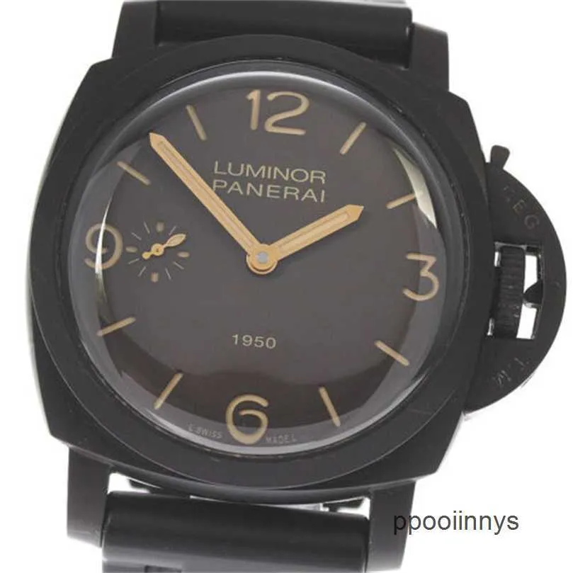 トップ10の機械式時計Panerei luminor wristwatches Swiss Technology Luminor Composite PAM00375 Windup Mens Watch 801220 KO5F