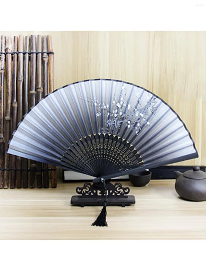 Decorative Figurines Primary And Secondary School Students Folding Fan Wooden Handle Classical Dance High Quality Fringe Elegant Female