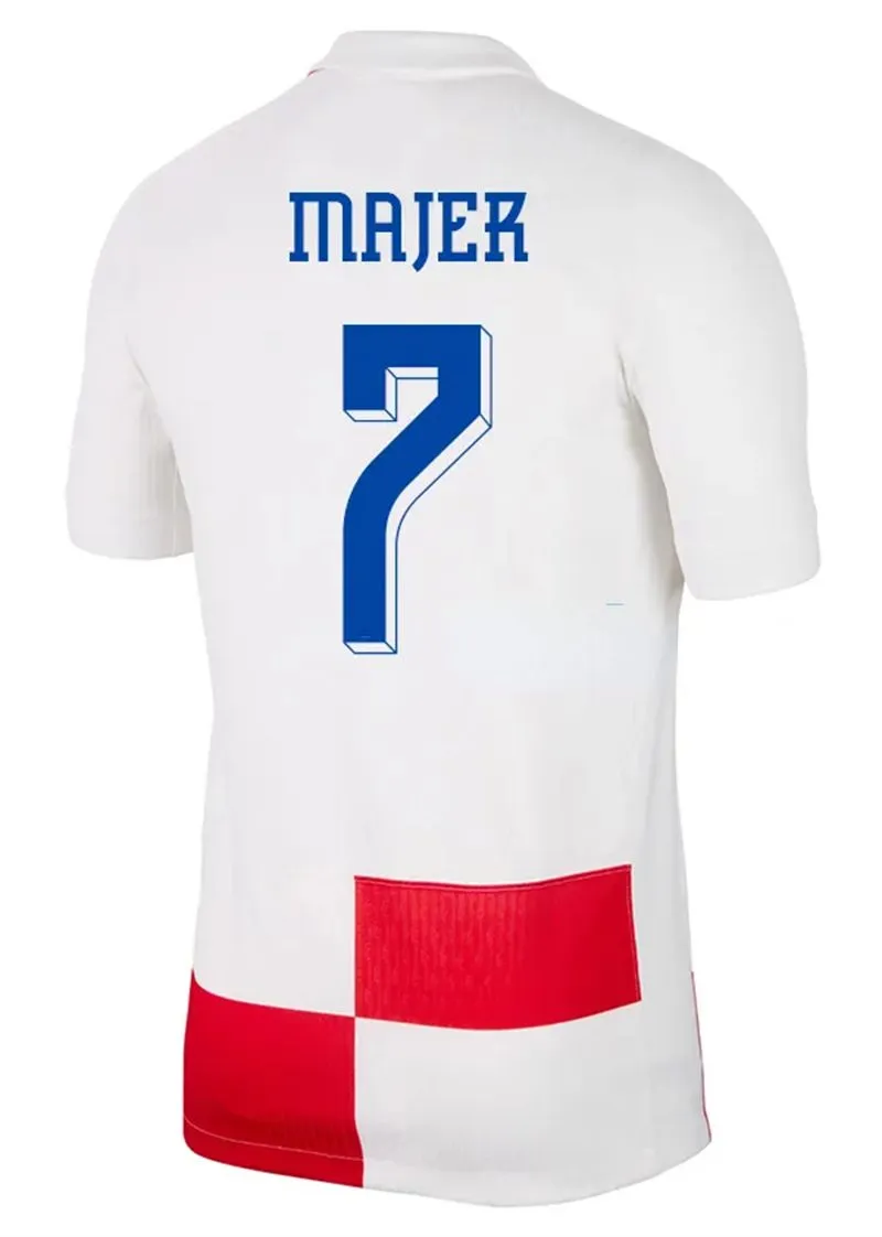 Croatian National Team Soccer Jersey Men Short Sleeve Polyester