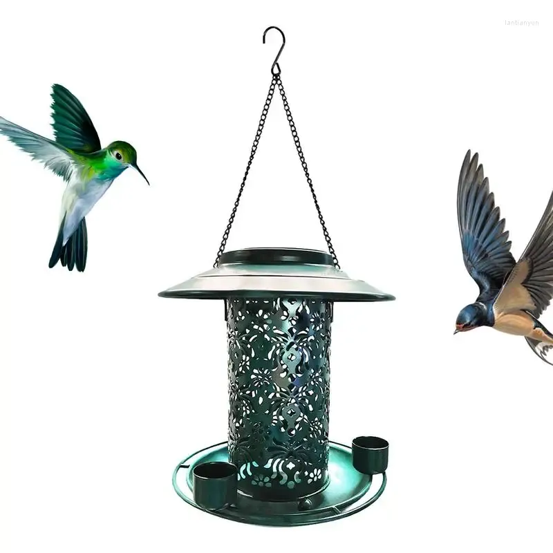Andra fågelförsörjningar matare för utomhus matdispenser automatisk fotmatning hängande flera ihåliga metall