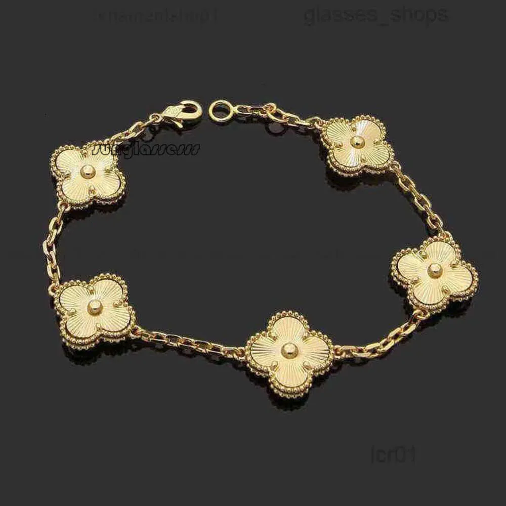 Bransoletka z łańcuchem projektantów czteroletnia Cleef Clover Clover Women Fashion Gold Bracelets Biżuteria U6 16xw9