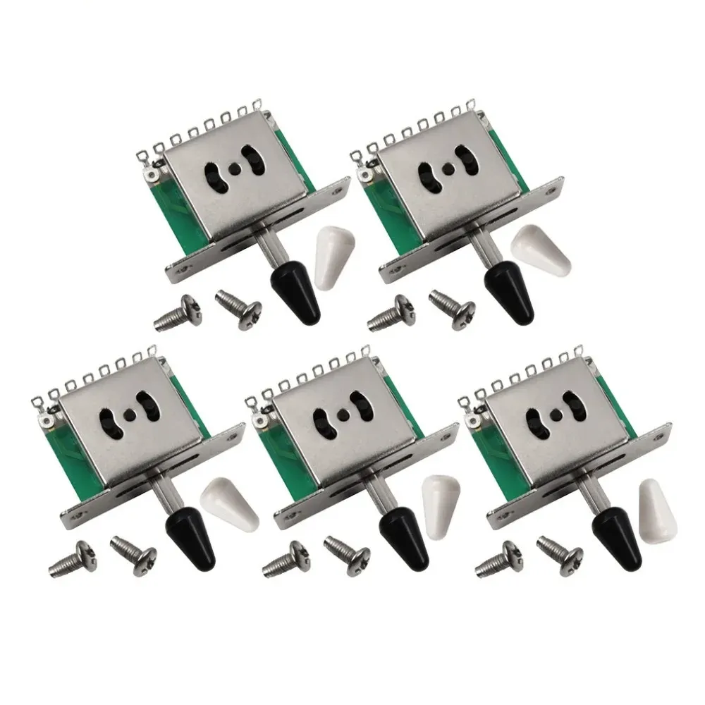 Kable Flear 5pcs 5 Way Pickup Przełącznik przełącznik gitary elektrycznej Przełącznik gitary z 2 końcówkami dla gitary TL St