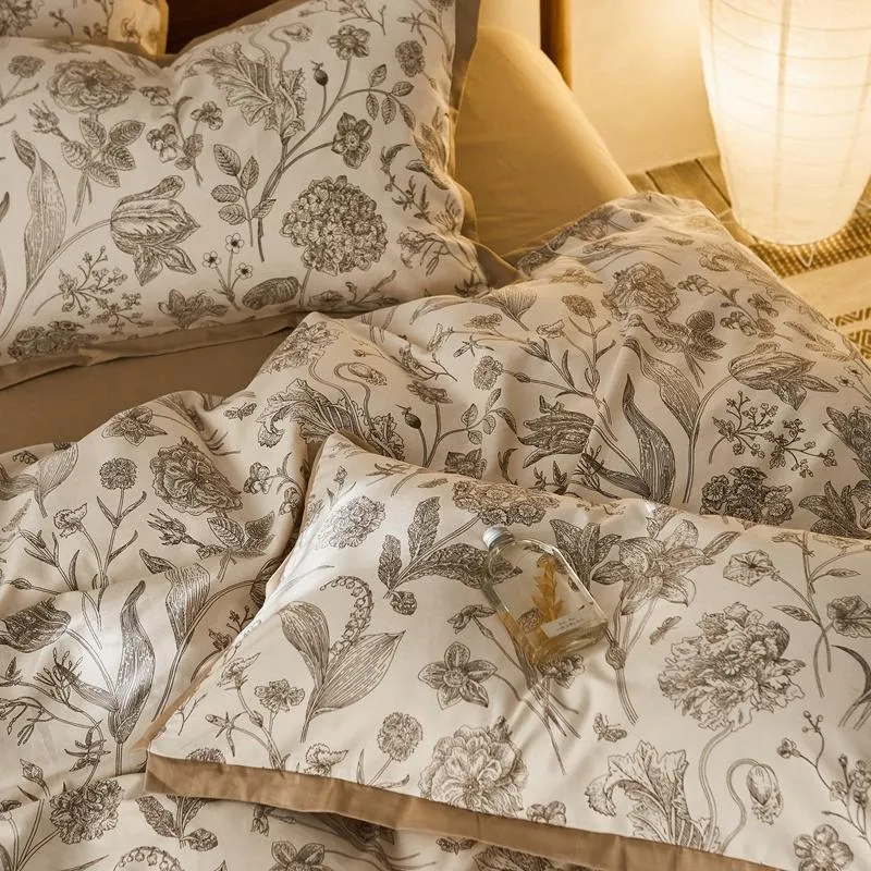 Роскошный американский стиль домашний текстильный утолщенные хлопковые постельные принадлежности набор льня