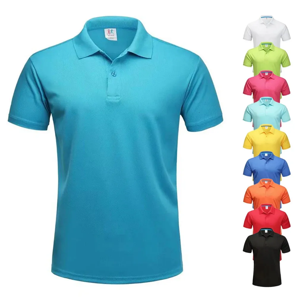 Kör torr fit polo skjortor män polyester golf t mens sport tshirt snabba tshirts unisex camisas polos para hombres 240403