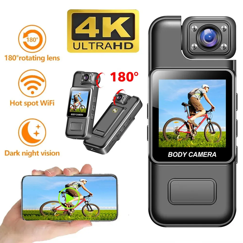 Ultra HD 4K Mini Camera: Portable 180° Rotatable Lens for Outdoor ...