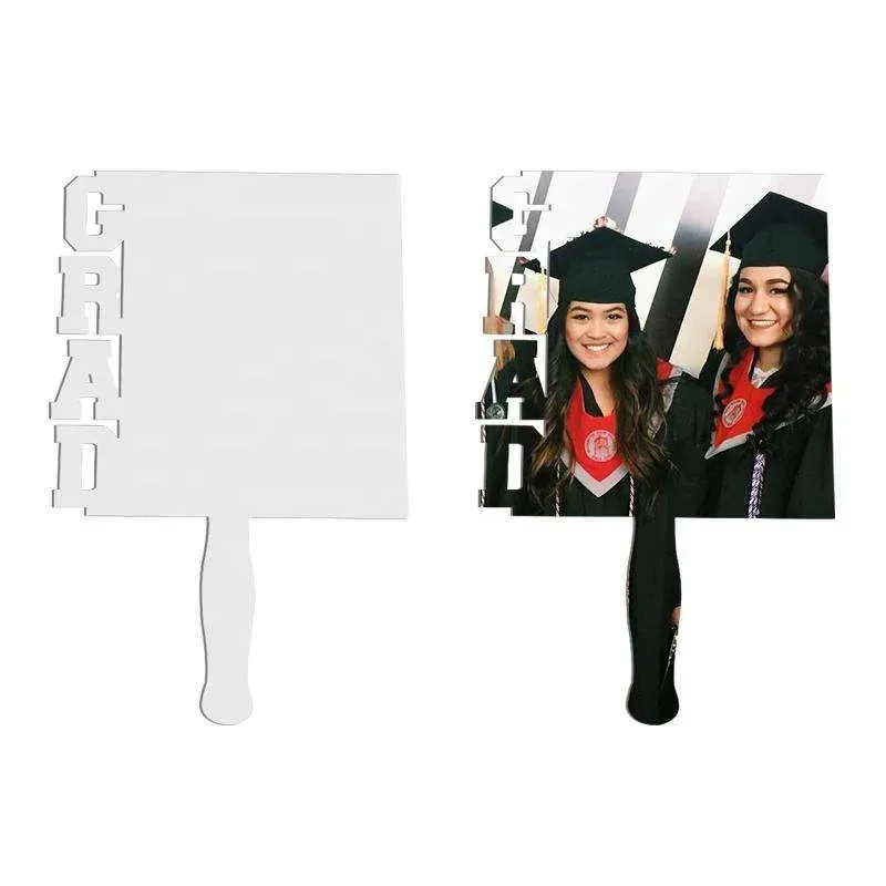 MDF Sublimation Fan Po Frames Heat Transfer Graduation Paddle Fans4063199