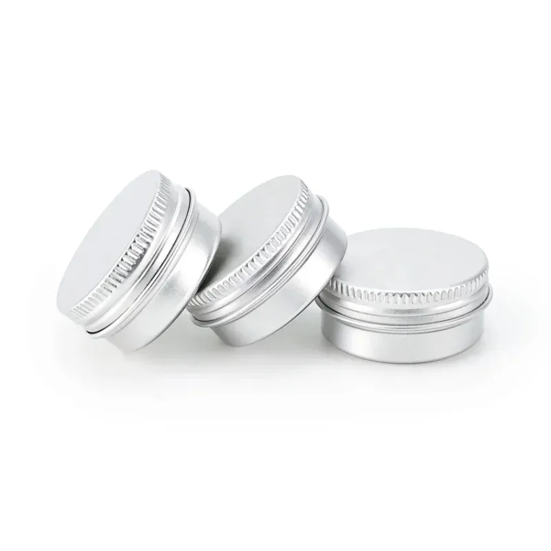 10g Aluminum Tin Jar for Cream Balm Nail Candle Cosmetic Container Refillable Bottles Tea Cans Metal Box Candle Jars