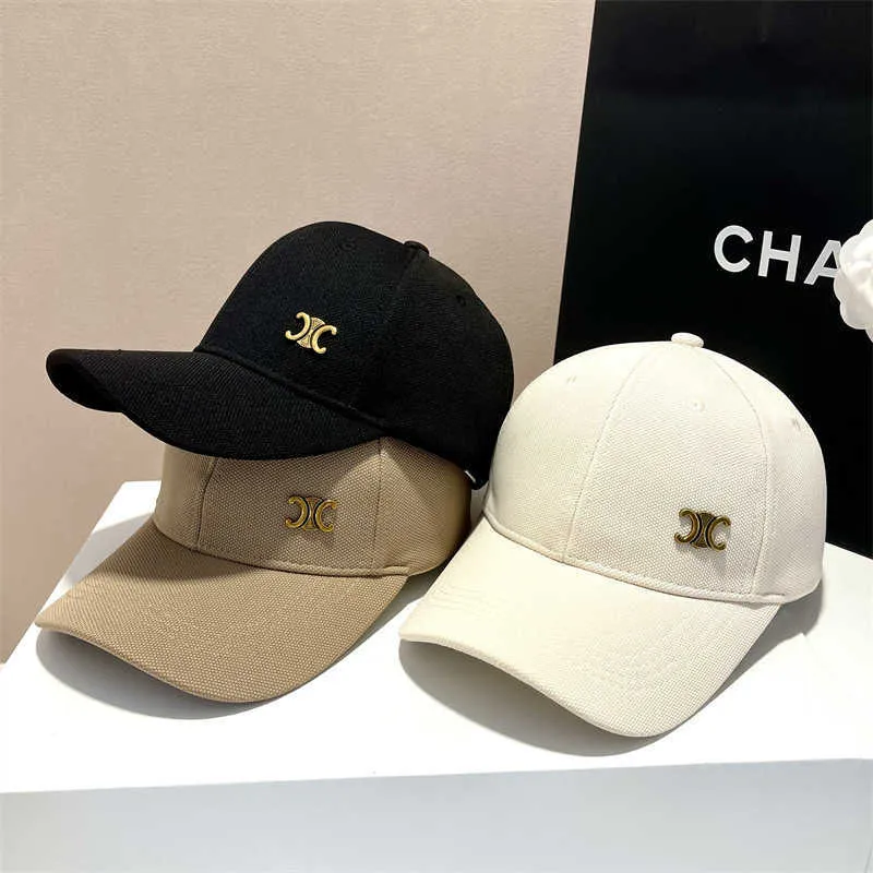 CELIES Sun hat 2024 new Korean version hard top solid color baseball cap for men and women to match each other show their faces Small lovers sunscreen duck tongue4ZS9