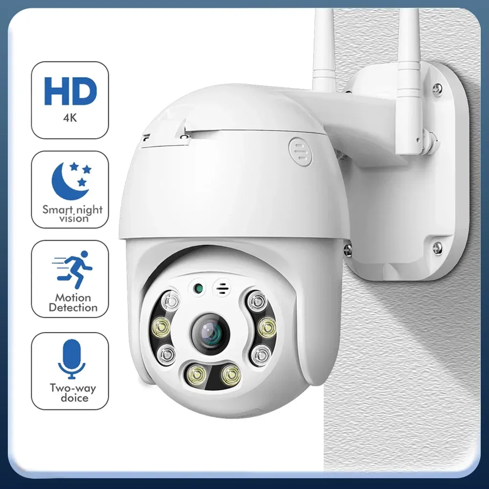 Sistema Feisda 4K Camera wifi Wifi Waterproof CCTV Camera Protezione Sicurezza Protezione AI DETREZZA UMAN Smart Home Wireless PTZ Camera IP