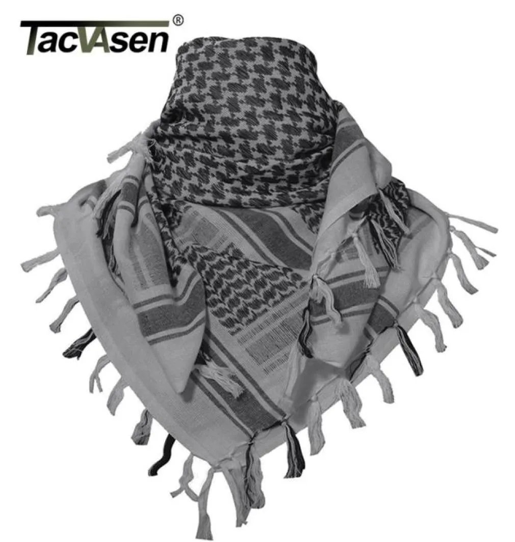 TACVASEN Men Scarf Tactical Desert Arab Keffiyeh Scarf Camouflage Head Scarf Women Arabic Cotton Paintball Face Mask D1812716697