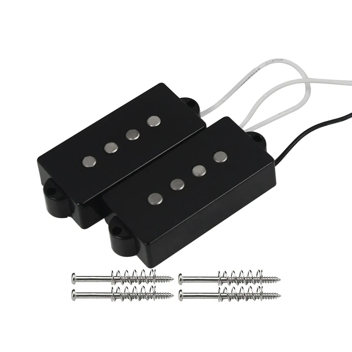 Cables FLEOR PB Electric Bass Guitar Pickup 4 Strings P Bass Pickups Alnico 5 Black