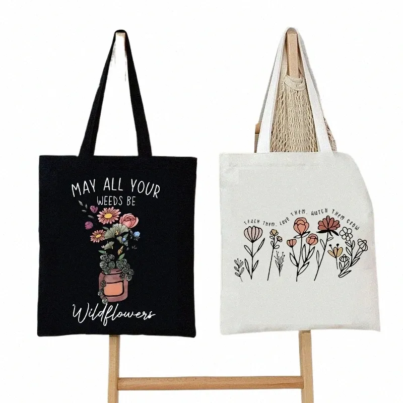 Inspirational Canvas Tote Bag For Women - Hello Summer Aesthetic Large Capacity Reusable Shopping Bag
