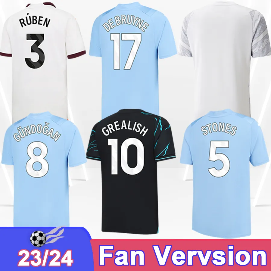 23 24 Walker Ake Haaland Mens Soccer Jerseys Grelish Doku Rodrigo de Bruyne Bernardo Carson Home Away 3rd Special Edition Football Shirt