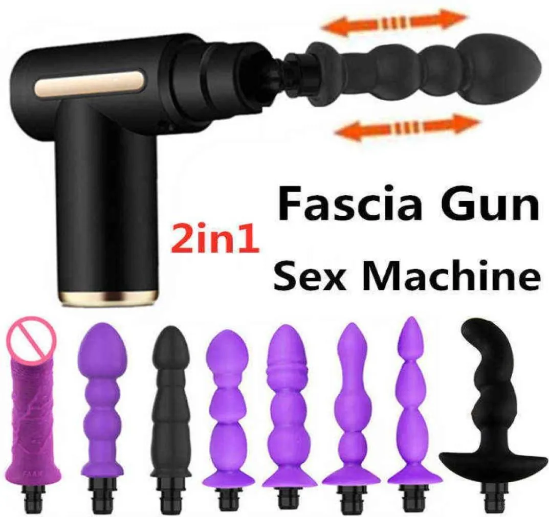 NXY Dildos Accesorios de Pistola Masaje Fascia Mquina Sexual Automica Vibrador Telescpico Consoladores Pene Juguetes Sexuales Par5202365