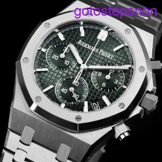 Highend AP Wrist Watch 26240st 50th Anniversary Green Plate Three Eyes Chronograph Automatic Mechanical Mens Watch Plate 41mm Automatic Torch