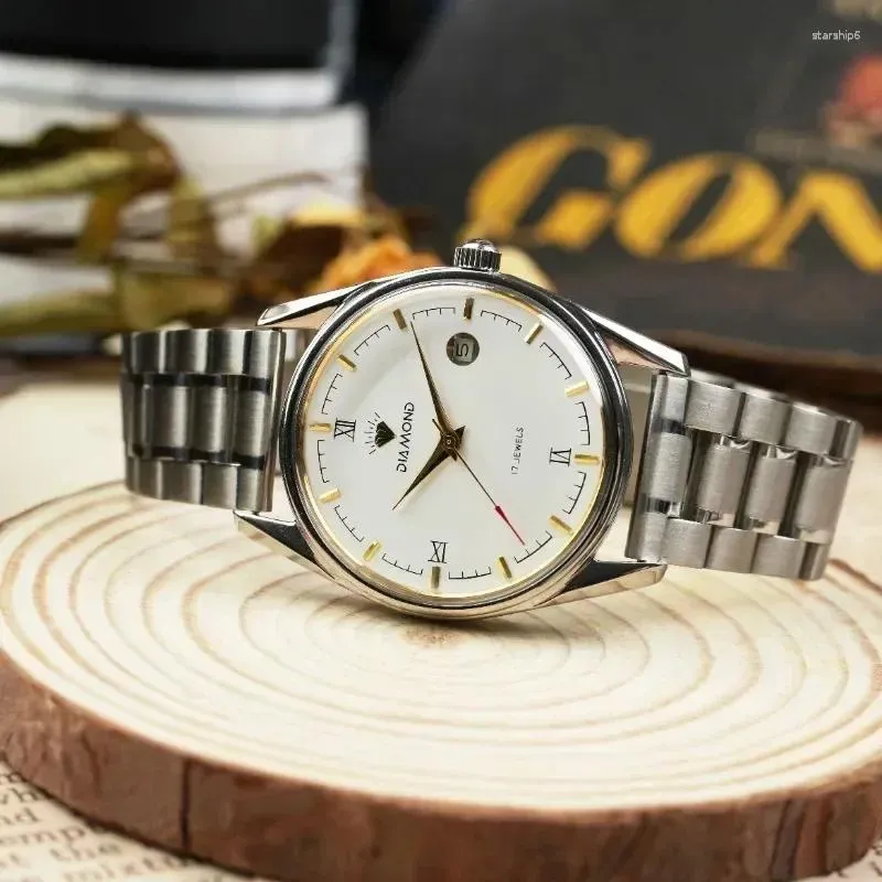 Orologi da polso shanghai manuale manipolatore abito retro minimalista 17 Zuan 8120 Movimento RELOJ HOMBRE DROP