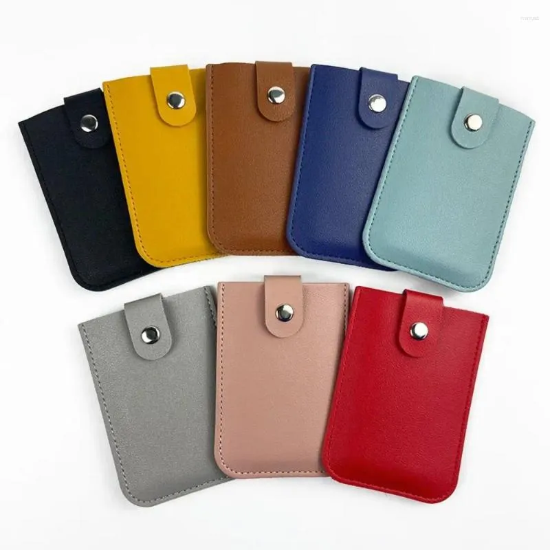 Porte-cartes laminées cachés cachés d'analyse de rentabilisation 5 poches Pu Leather Slim Hender Hommes Femmes Mini portefeuille