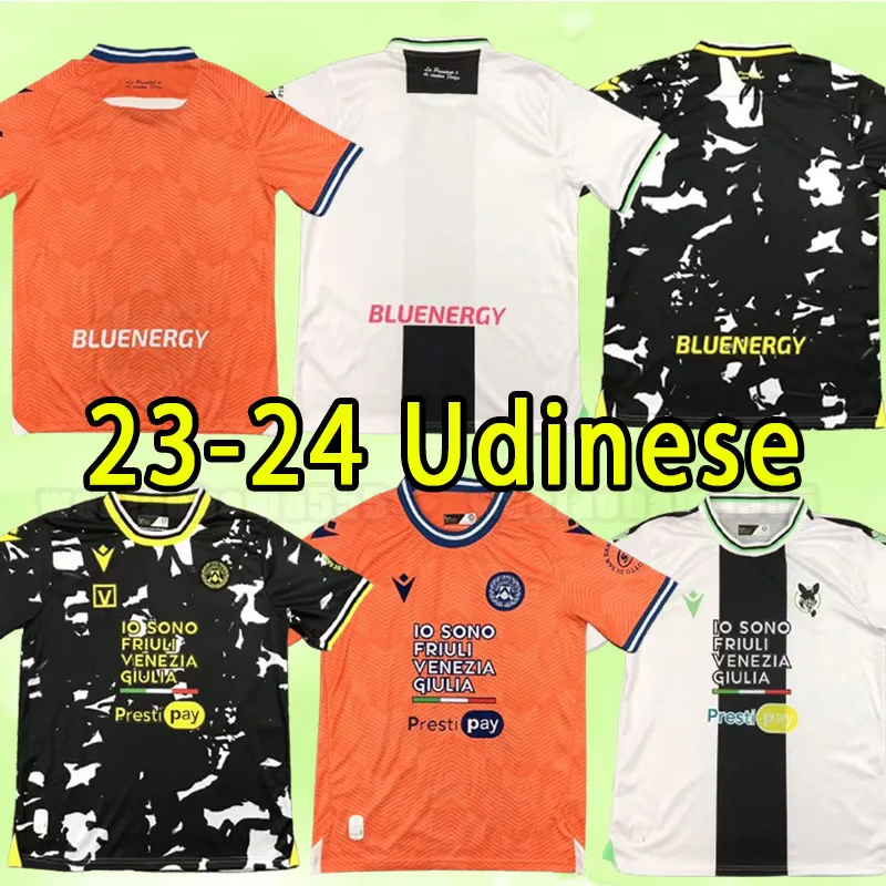 23 24 Jerseys de football de Calcio Udinese Beto Deulofeu Bijol Pereyra Walace Udogie Nehuen Nestorovski Home Away Football Shirts 2023 2024