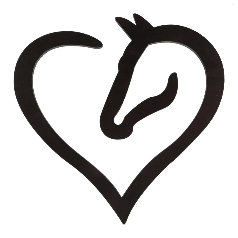 Placas decorativas penduradas amor cavalo coração coração de madeira artes decoração de casa escultura para casamento