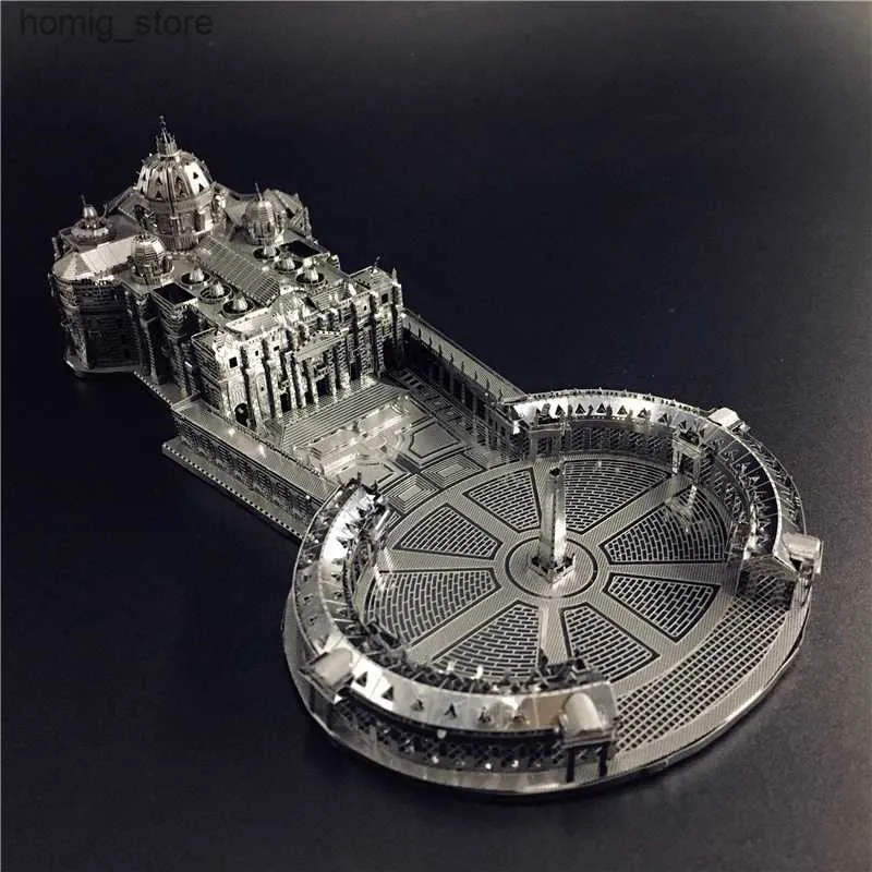 3D -Rätsel Eisenstern 3d Metall Puzzle Kit 1 1000 Stpeters Basilica Assembly Model DIY Spielzeug Weihnachtsgeburtstag Geschenke Jigsaw Home Dekoration Y240415