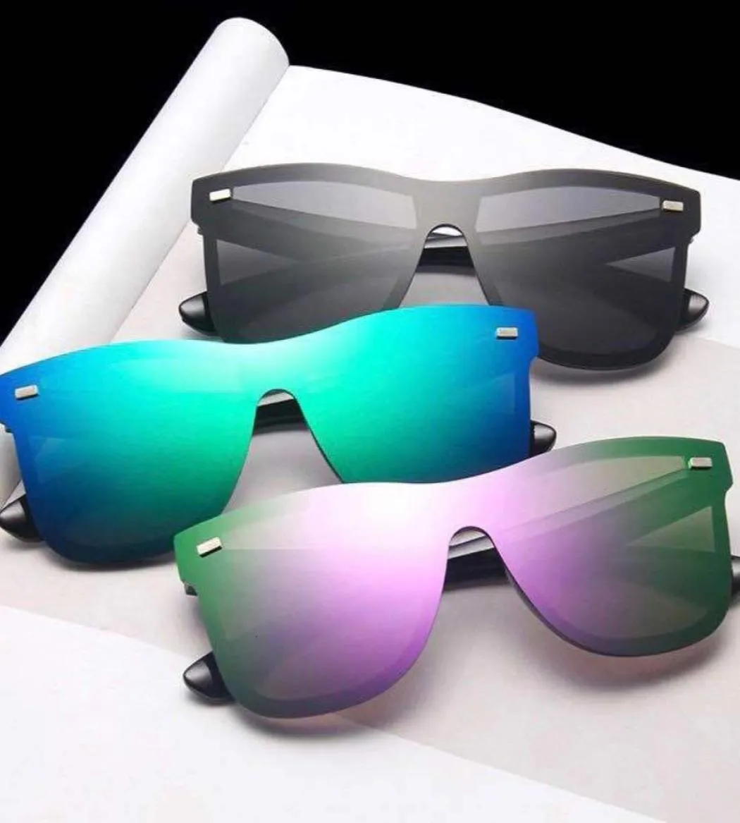 Highend AccessorSiseRendy One Piece Men039s Colorful Reflective Mercury Windprooter Sunglass Women039s Grand cadre Personnalize8182845