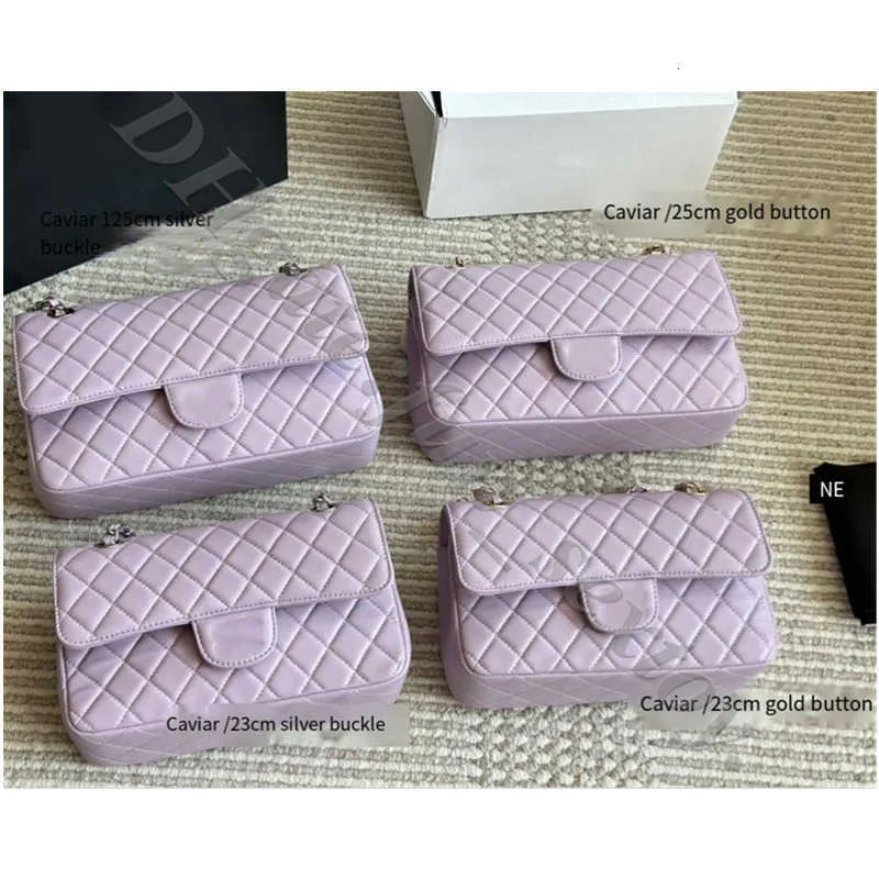 High Retail Luxury Bag Shop 90% Fragrance Factory Wholesale Small Sense 2024 Lingge New Women's Chain Temperament Single épaule MSENDER PURPLE Série 1x2R3