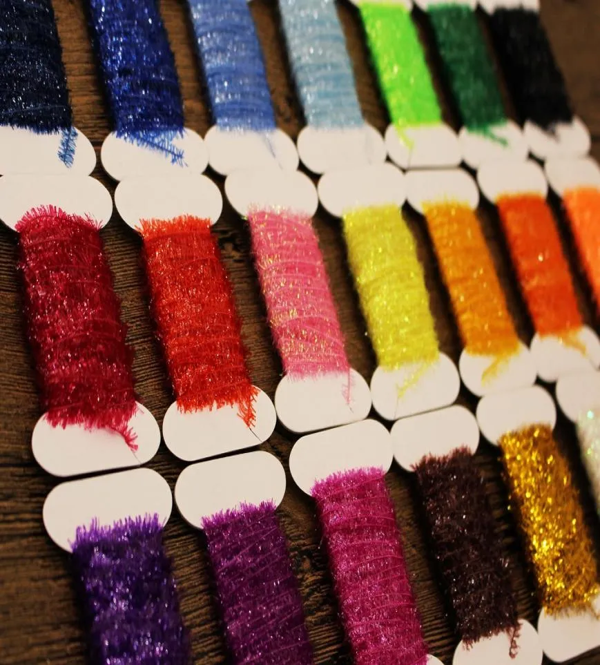 Tigofly 24 Colors Fishing Fishing Tinsel Chenille Crystal Flash Line Line Preaters Must Must Mutring Materials7256093