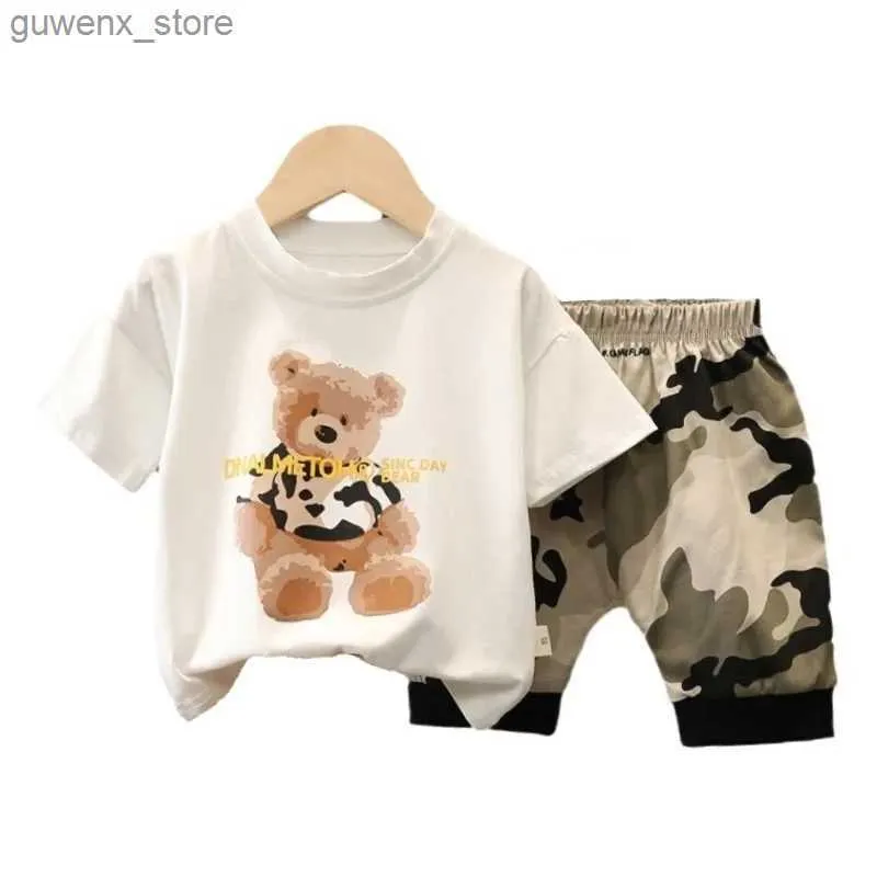 Ensembles de vêtements Nouveaux vêtements pour bébés filles Suit enfants garçons Casual Cartoon T-shirts shorts 2pcs / sets