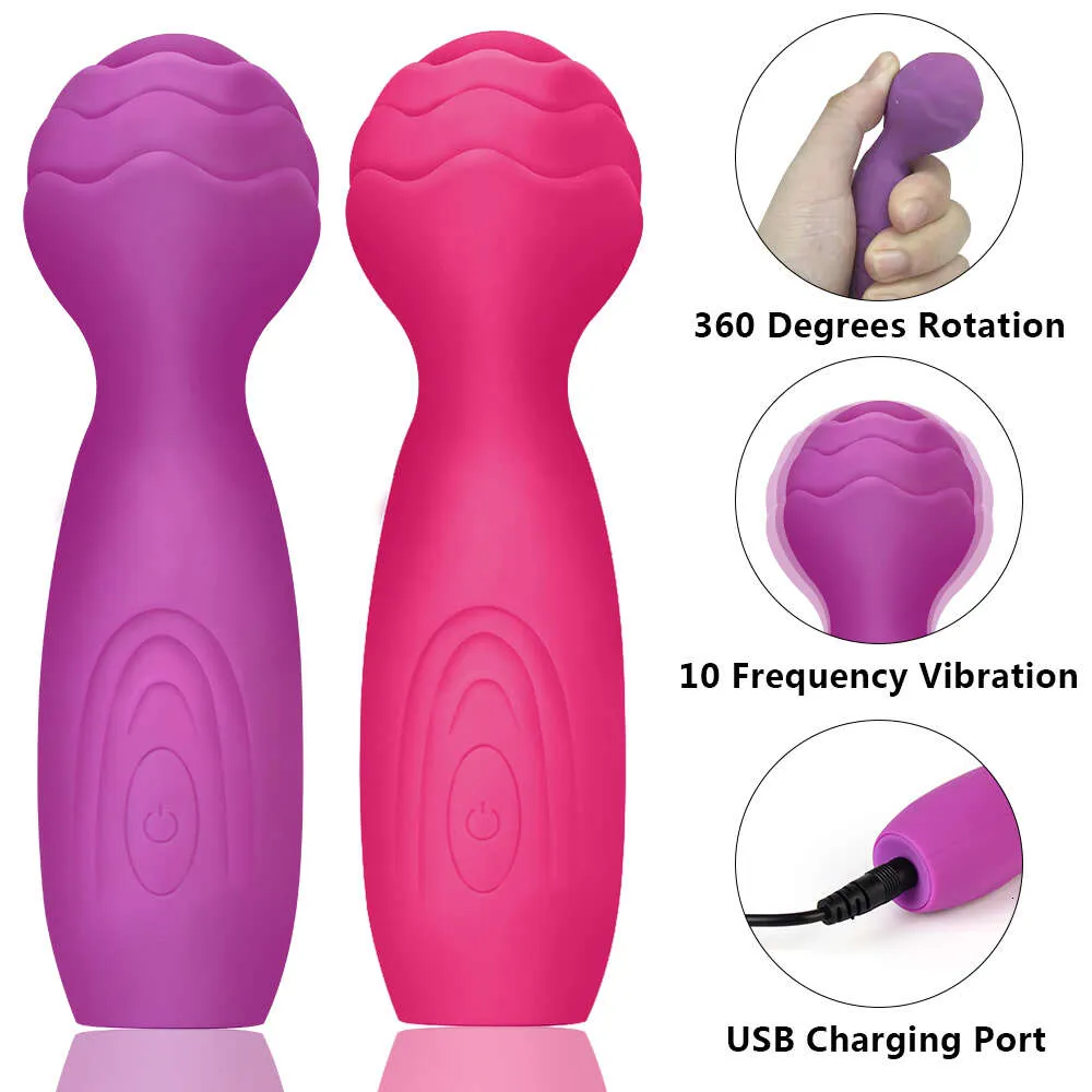 Massagem G massagem feminina masturbadora vibrador vibrador sexy brinquedo para mulheres mini av bast 10 frequência vagina clitóris estimulador