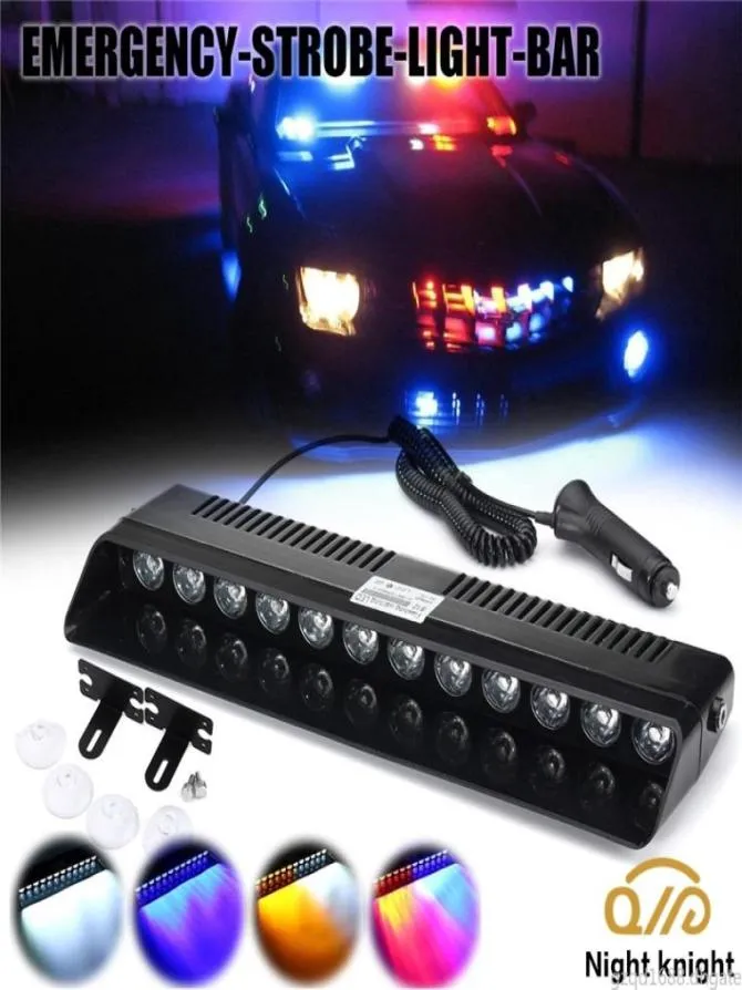 1ピース12W LEDストロボカー緊急LEDライトバーバイザーデッキダッシュ警察警告フラッシュランプカーバストラックボートDC12V9703489