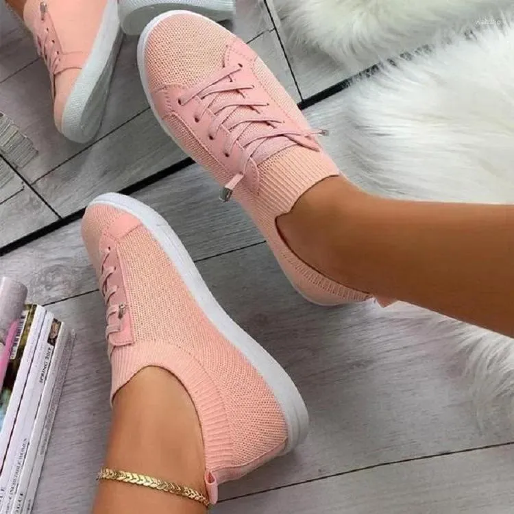 Casual schoenen Zapatos Planos vrouwen 2024 Ademende witte veter flats mesh sneakers Socofy maat 43 Loafers zapatillas mujer