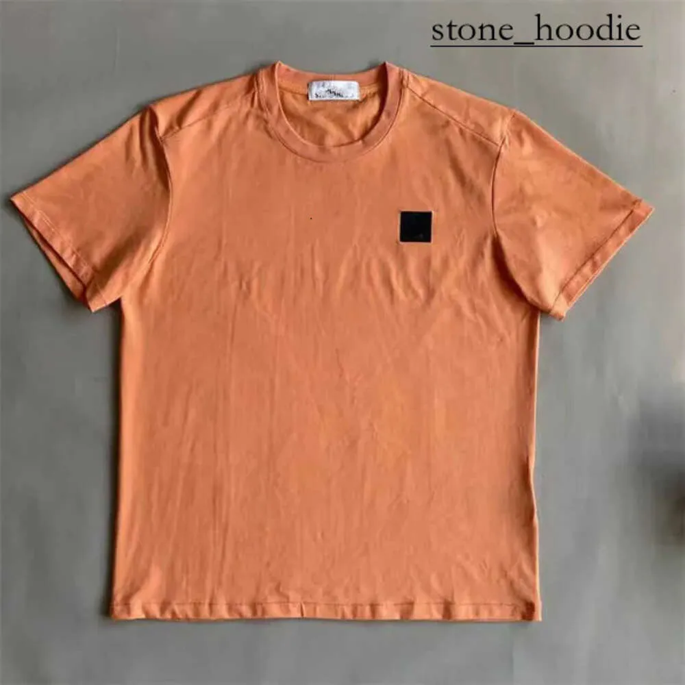 Stones Islands T-shirt Designer de mode de luxe T-shirt Mens T-shirt de haute qualité Coton Broidered Stone Famous Brand T-shirt Soft Womens Short à manches courtes 2256