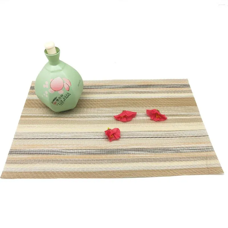 Tafelmatten stijlvolle placemats voor eetset van 4 dikkere en strakkere geweven placemat non -slip wasbare kleine cirkelvormige mat