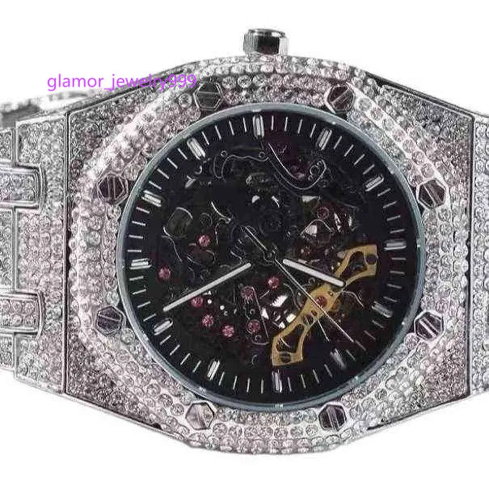 Watches for Mens Mechanical Iced Out Men Fashion Vvs Black Moissanite Diamond Bust Down Swiss Top Brand Wristwatches