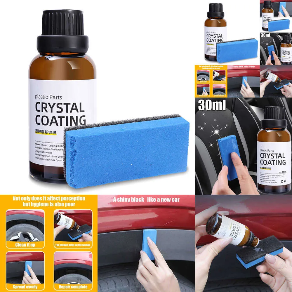 New New Upgrade Upgrade 30Mlplastic Refurbishing Coating Agent For Car Interior Dashboard Panel Leather Renovated Wax Coating Agent With Wiping Board