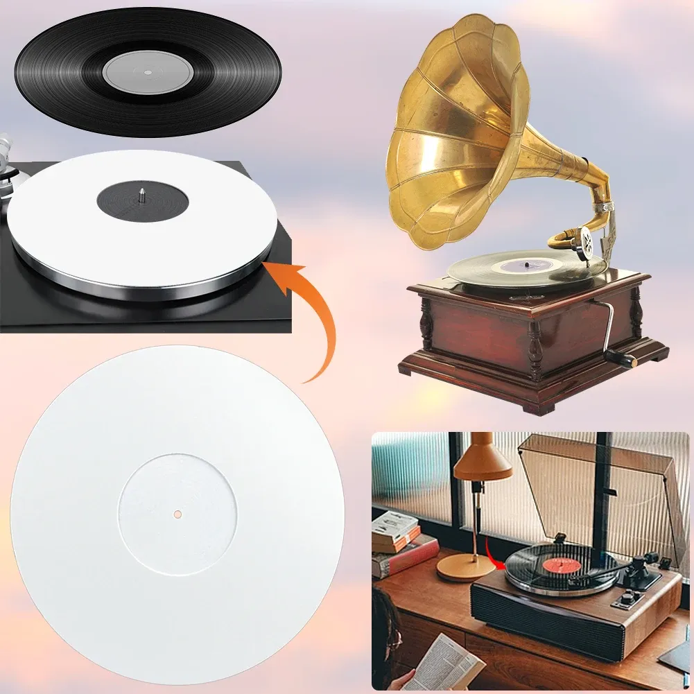 Pads Turntable Mat Anti Slip AntiSheke Mat Acrylic Record Player Mat 12in Vinyl Record Pad pour Phonograph Disc Player