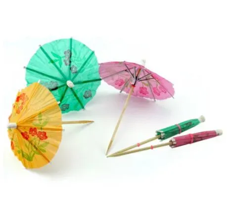 Paper Cocktail Parasols Umbrellas Drinks Picks Wedding Event Party Supplies Holidays Cocktail Garnishes Holders 