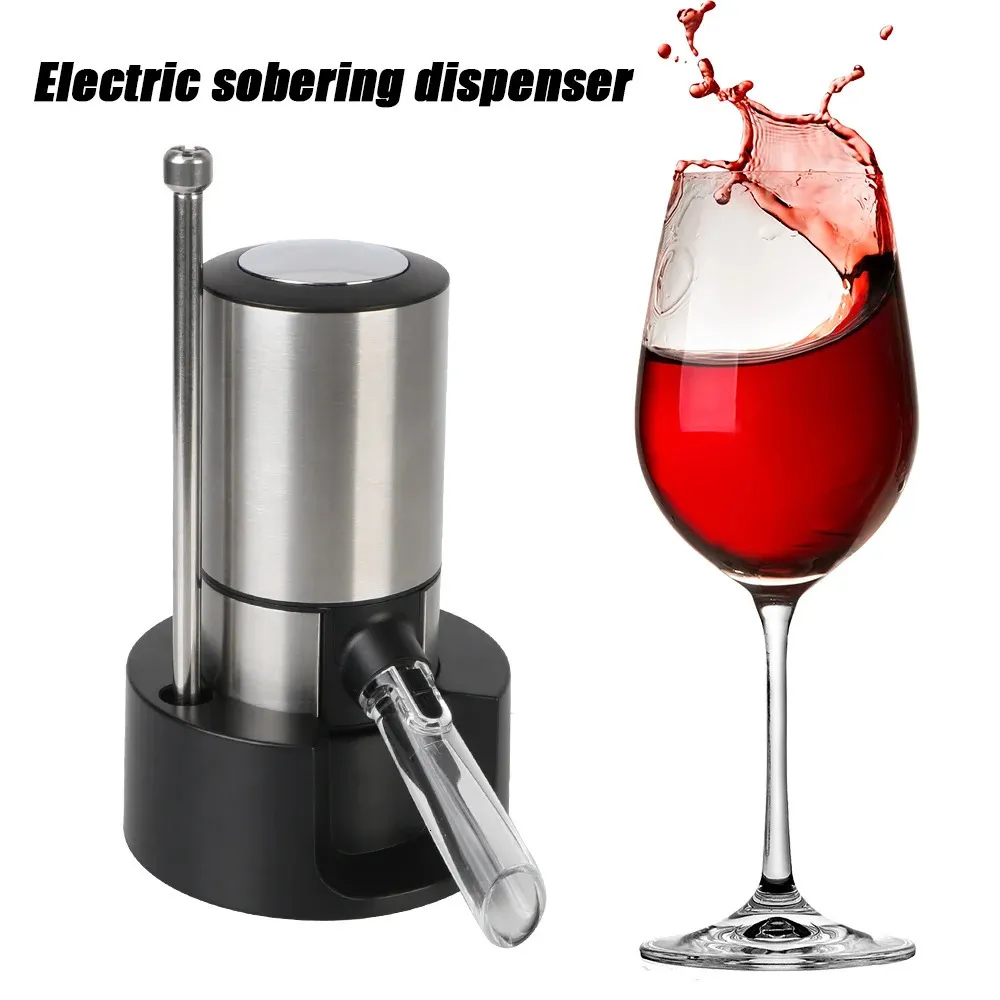 Dispenser With Base Electric Wine Decanter For Bar Party Kitchen Aerator Pourer Quick Sobering Automatic 240415